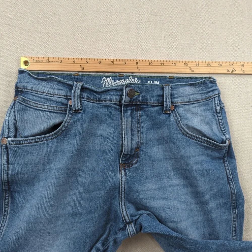 Wrangler‎ Jeans Mens 30x30 Blue Retro Slim Straight Western Cowboy Stretch